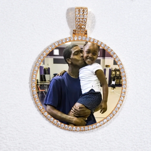 MEDIUM 3D CIRCLE CUSTOM PICTURE PENDANT