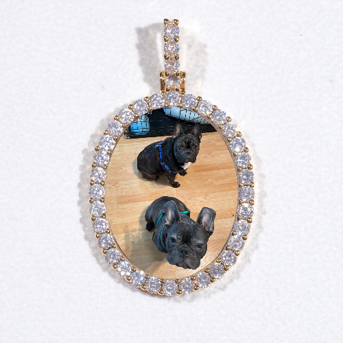 3D Oval Custom Picture Pendant
