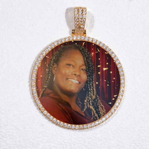 MEDIUM 3D CIRCLE CUSTOM PICTURE PENDANT