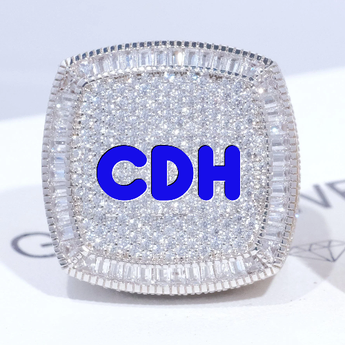 CUSTOM LETTER 3D ICED RING