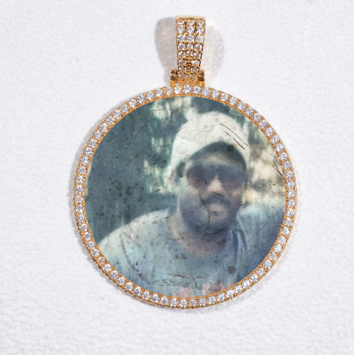 MEDIUM 3D CIRCLE CUSTOM PICTURE PENDANT