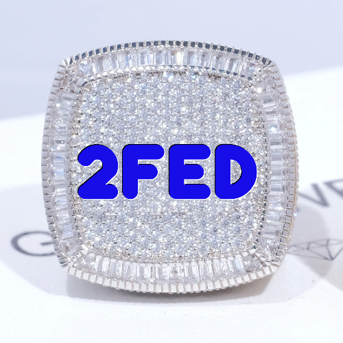 CUSTOM LETTER 3D ICED RING