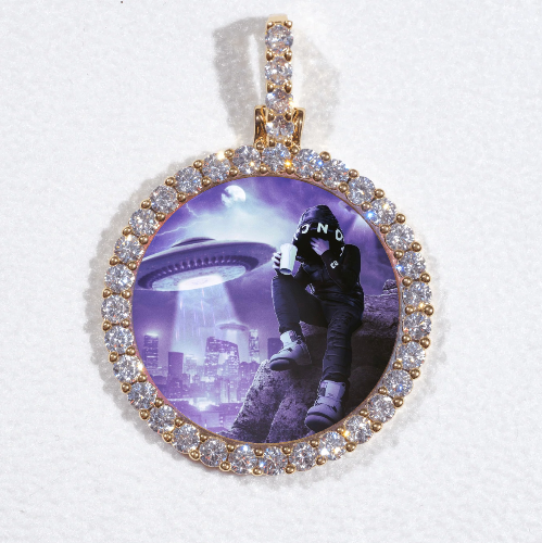 3D CIRCLE CUSTOM PICTURE PENDANT SMALL SIZE