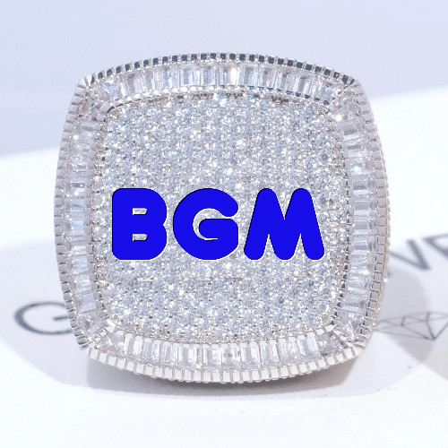 CUSTOM LETTER 3D ICED RING