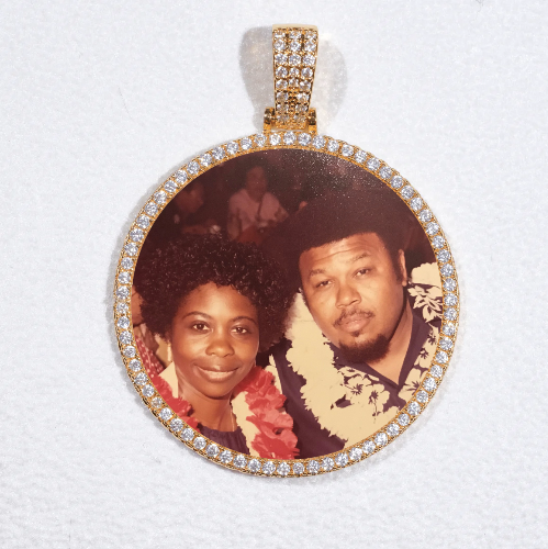 MEDIUM 3D CIRCLE CUSTOM PICTURE PENDANT