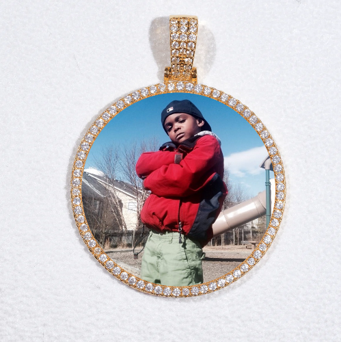 MEDIUM 3D CIRCLE CUSTOM PICTURE PENDANT