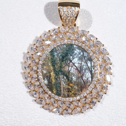 Large 3D Wheat Ear Custom Picture Pendant