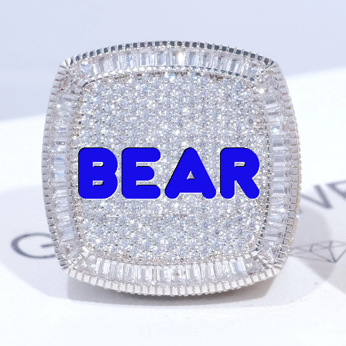 CUSTOM LETTER 3D ICED RING