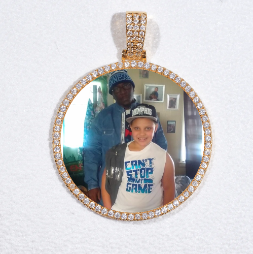 MEDIUM 3D CIRCLE CUSTOM PICTURE PENDANT