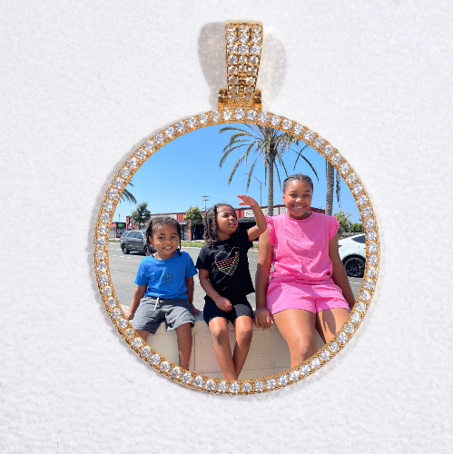 MEDIUM 3D CIRCLE CUSTOM PICTURE PENDANT