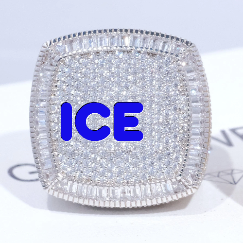 CUSTOM LETTER 3D ICED RING