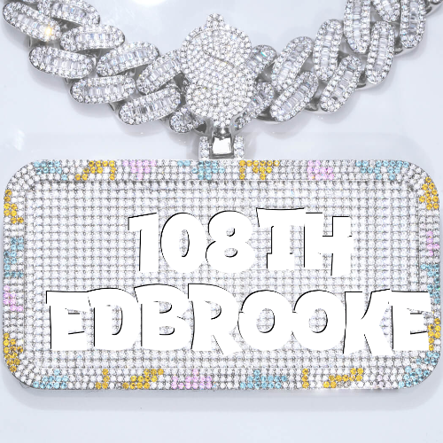 CUSTOM LETTER NECKLACE 3D COLORFUL SQUARE
