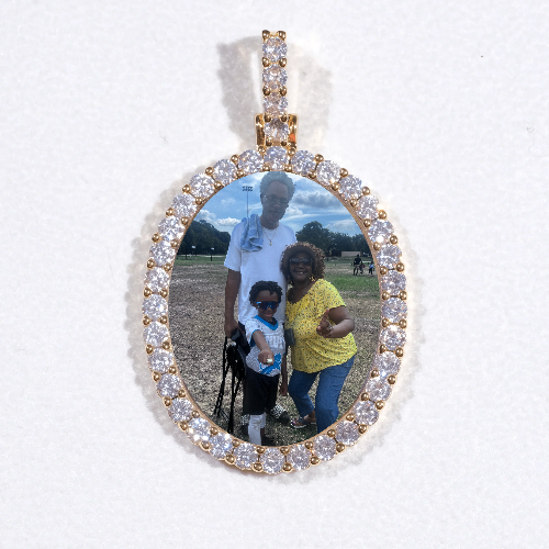 3D Oval Custom Picture Pendant