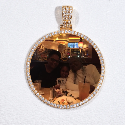 MEDIUM 3D CIRCLE CUSTOM PICTURE PENDANT