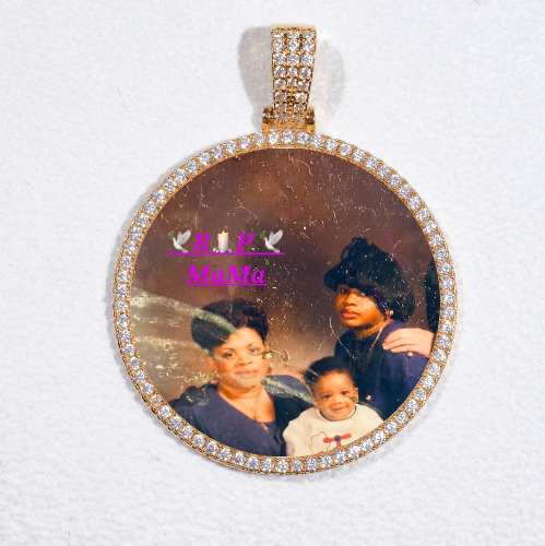 MEDIUM 3D CIRCLE CUSTOM PICTURE PENDANT