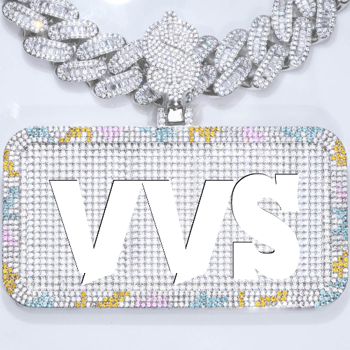 CUSTOM LETTER NECKLACE 3D COLORFUL SQUARE