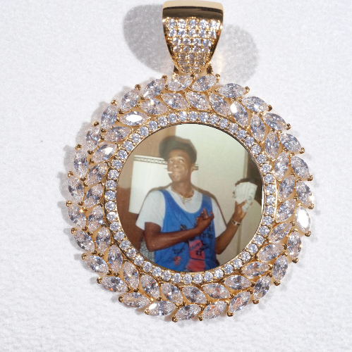 Large 3D Wheat Ear Custom Picture Pendant