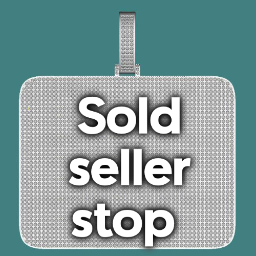 CUSTOM LETTER NECKLACE 3D BIG SQUARE