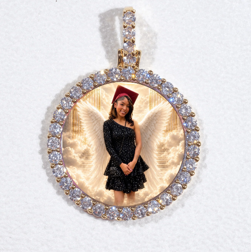 3D CIRCLE CUSTOM PICTURE PENDANT SMALL SIZE