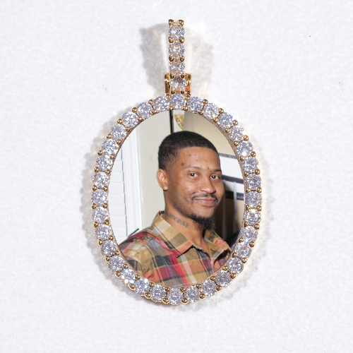 3D Oval Custom Picture Pendant