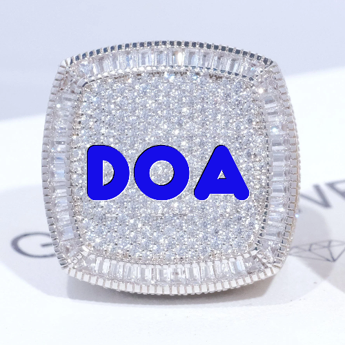 CUSTOM LETTER 3D ICED RING