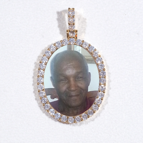3D Oval Custom Picture Pendant