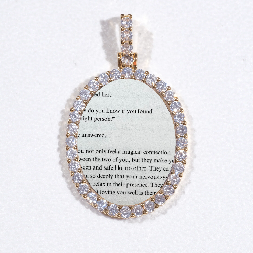 3D Oval Custom Picture Pendant