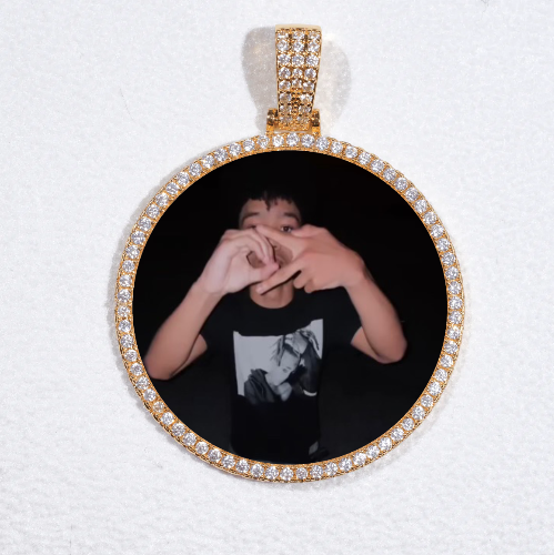 MEDIUM 3D CIRCLE CUSTOM PICTURE PENDANT
