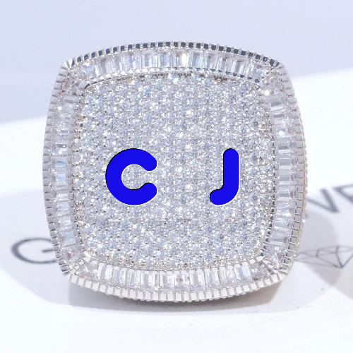 CUSTOM LETTER 3D ICED RING