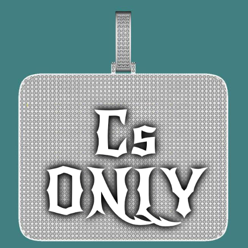 CUSTOM LETTER NECKLACE 3D BIG SQUARE