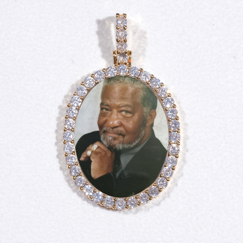 3D Oval Custom Picture Pendant