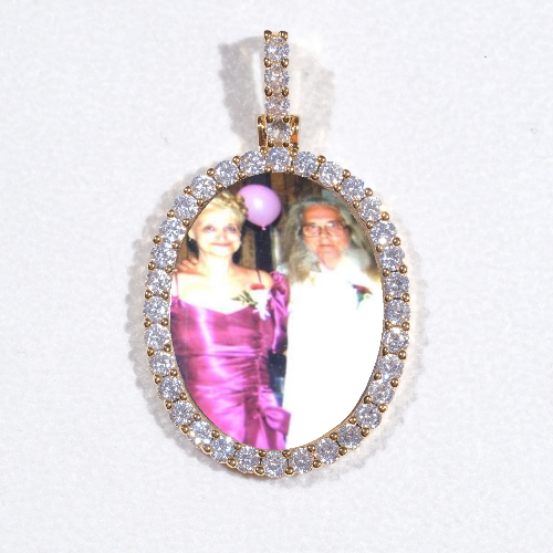 3D Oval Custom Picture Pendant