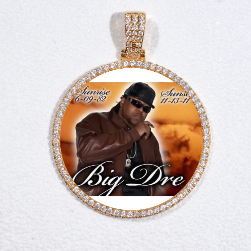 MEDIUM 3D CIRCLE CUSTOM PICTURE PENDANT