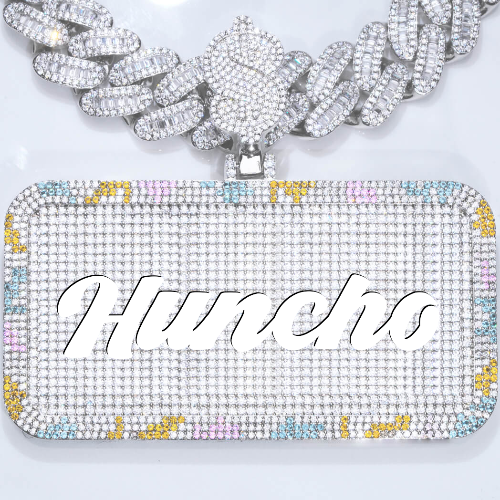 CUSTOM LETTER NECKLACE 3D COLORFUL SQUARE