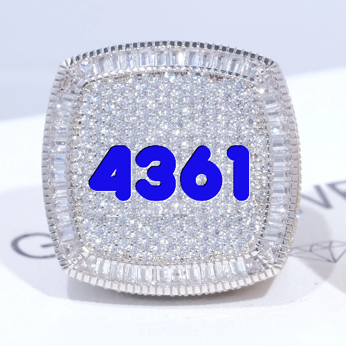 CUSTOM LETTER 3D ICED RING