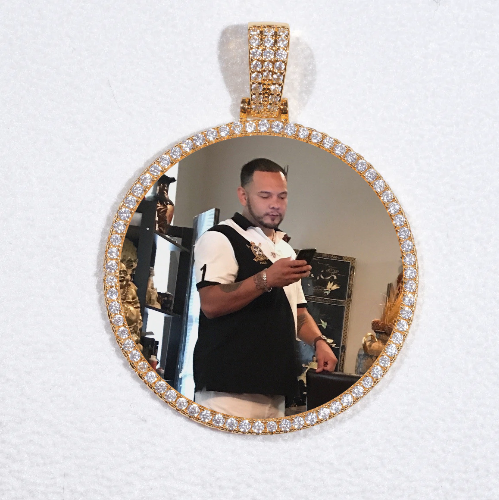MEDIUM 3D CIRCLE CUSTOM PICTURE PENDANT