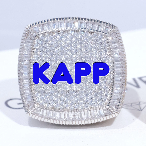 CUSTOM LETTER 3D ICED RING