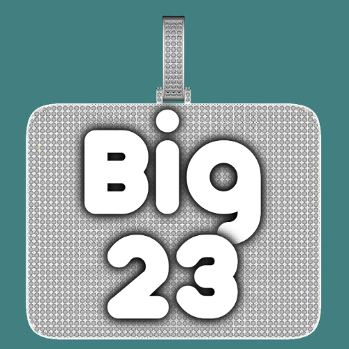 CUSTOM LETTER NECKLACE 3D BIG SQUARE