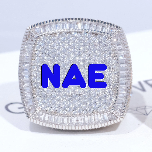 CUSTOM LETTER 3D ICED RING