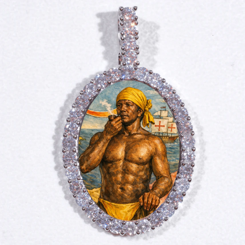 Large 3D Oval Custom Picture Pendant