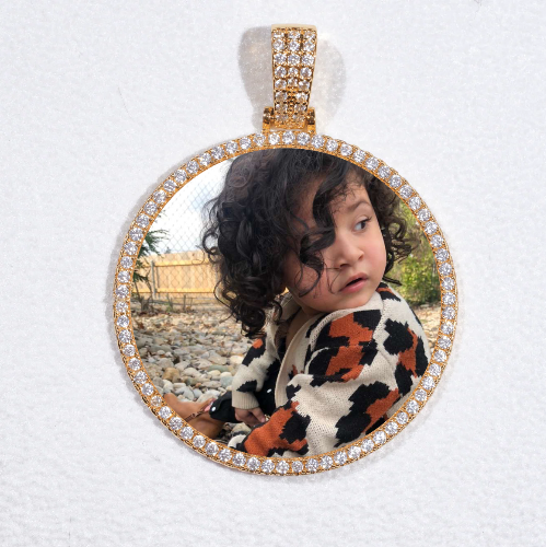 MEDIUM 3D CIRCLE CUSTOM PICTURE PENDANT