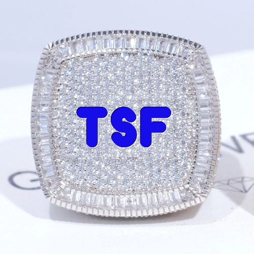 CUSTOM LETTER 3D ICED RING