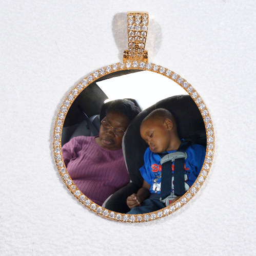 MEDIUM 3D CIRCLE CUSTOM PICTURE PENDANT
