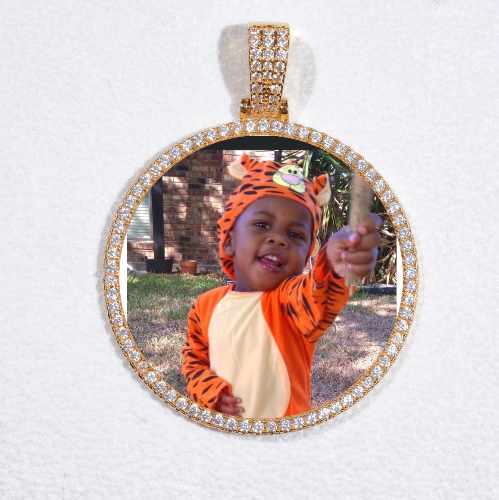 MEDIUM 3D CIRCLE CUSTOM PICTURE PENDANT