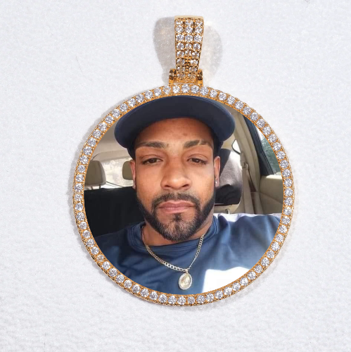 MEDIUM 3D CIRCLE CUSTOM PICTURE PENDANT