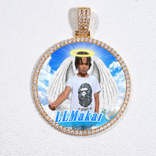 MEDIUM 3D CIRCLE CUSTOM PICTURE PENDANT