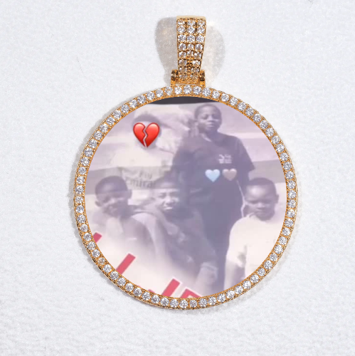MEDIUM 3D CIRCLE CUSTOM PICTURE PENDANT