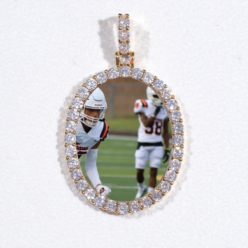 3D Oval Custom Picture Pendant