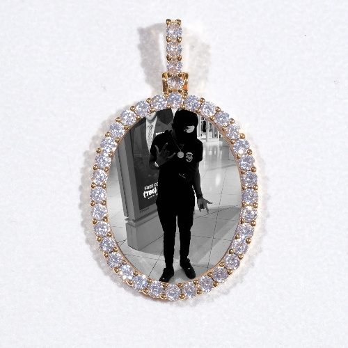 3D Oval Custom Picture Pendant