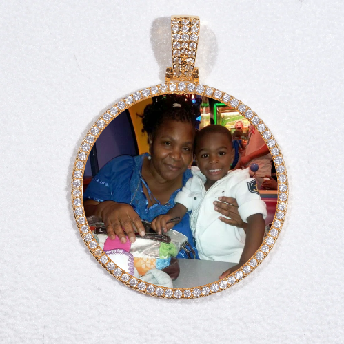MEDIUM 3D CIRCLE CUSTOM PICTURE PENDANT